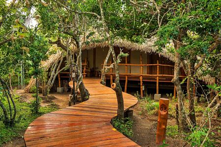 Cabin Entrance at Chena Huts Sri Lanka