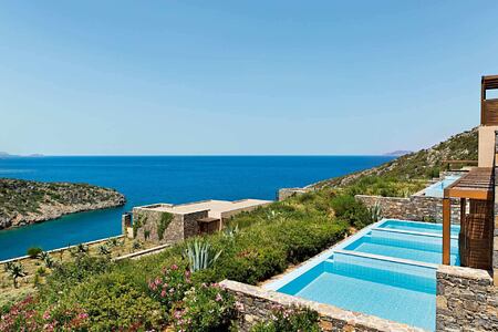 Deluxe Room with Individual Pools at Daios Cove Crete Greece