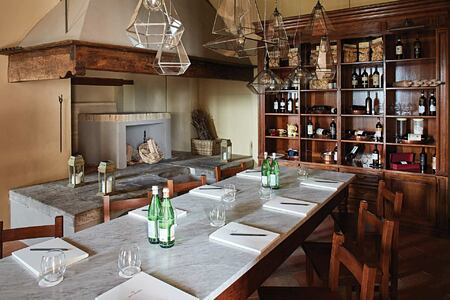 Dining room at Castello di Casole Italy