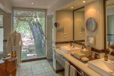 Forest Room bathroom at Phinda South Africa