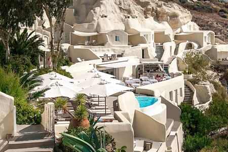 Hotel view at Vedema Santorini Greece