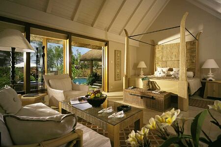 Inside a Luxury Villa with Private pool at Oberoi Mauritius