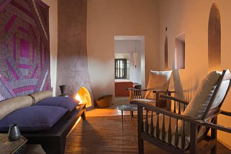 Junior suite living area at Dar Ahlam Morocco