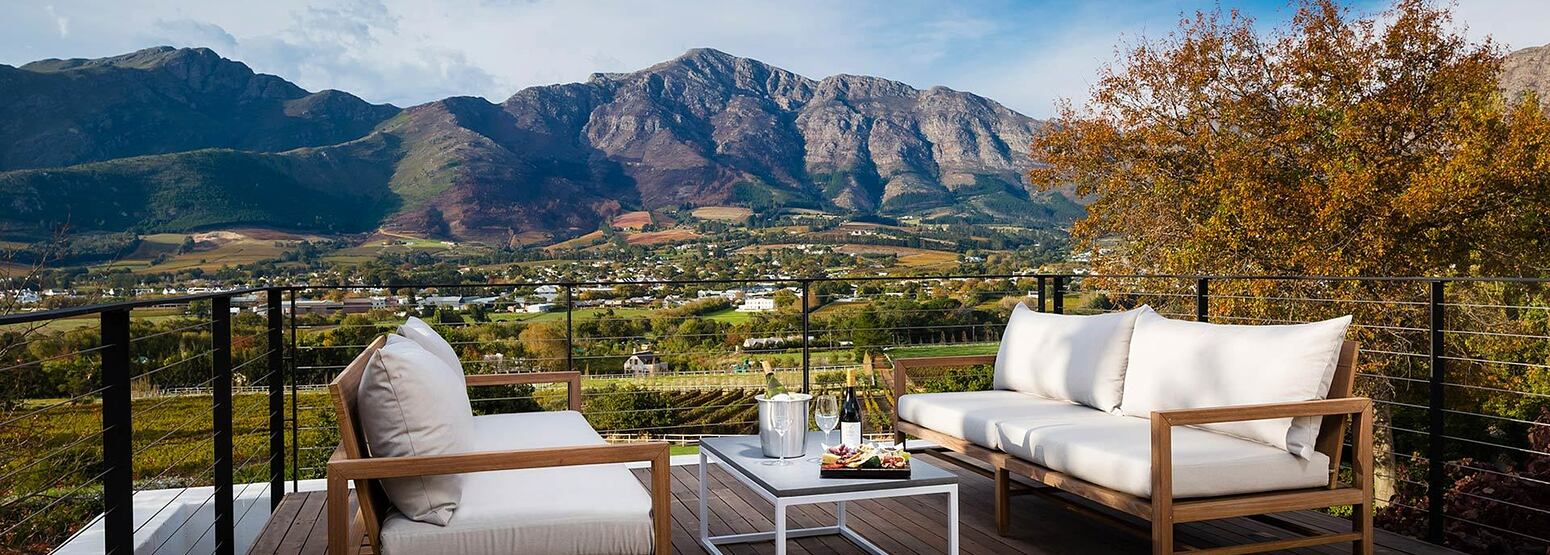 Loft Suite Terrace at Mont Rochelle Franschhoek South Africa