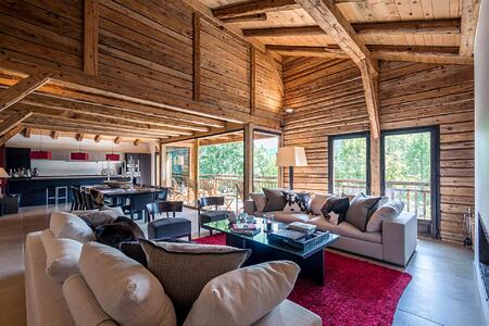 Lounge and dining at Ferme de Moudon France