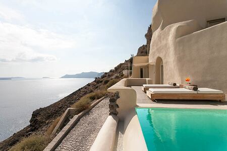 Mystery Villa Private Pool at Vedema Santorini Greece