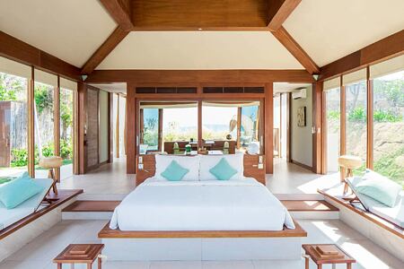 Ocean View Pool Villa bedroom at Fusion Resort Cam Ranh Vietnam