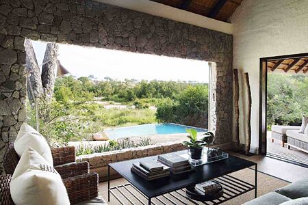 Overlooking private pool from room at Londolozi South Africa
