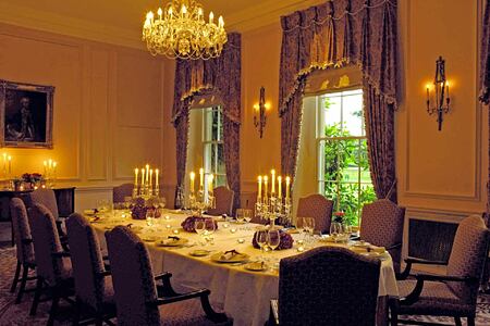 Private dining room at Lucknam Park England