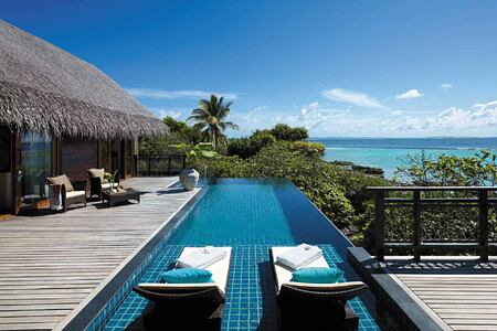 Private pool at Shangri la Villingili Maldives