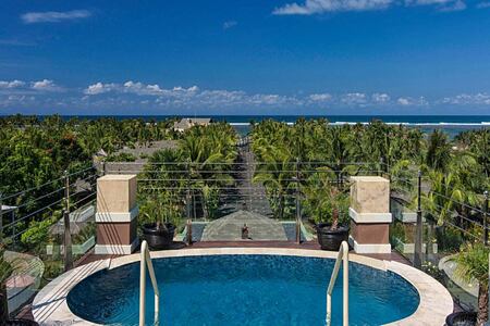 Rooftop pool with seaview at St Regis Bali Indonesia