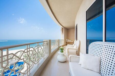 Room balcony at Waldorf Astoria UAE
