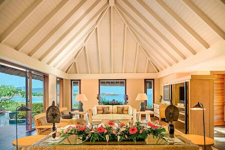 Royal Villa Living Room at Oberoi Mauritius