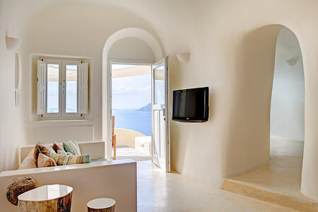 Spiritual Suite Living Area at Vedema Santorini Greece