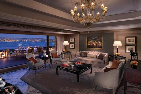 Suite Living Room at Shangri la Bosphorus Turkey