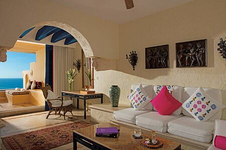 Suite living area at Zoetry Paraiso de la Bonita Mexico