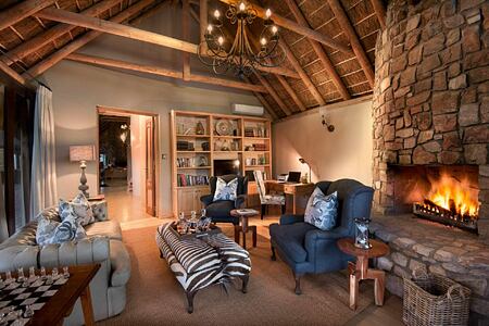 Suite with fireplace at Great Fish River Lodge South Africa