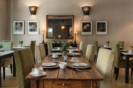 Table set in dining room at Welgelegen Guesthouse South Africa