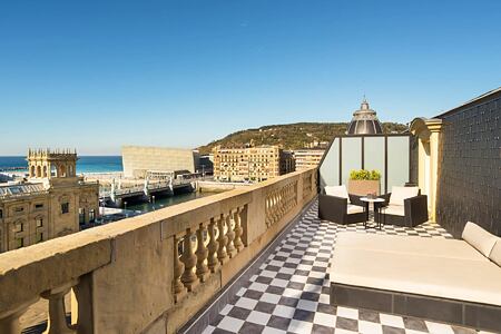 Terrace for Suite at Hotel Maria Christina Spain