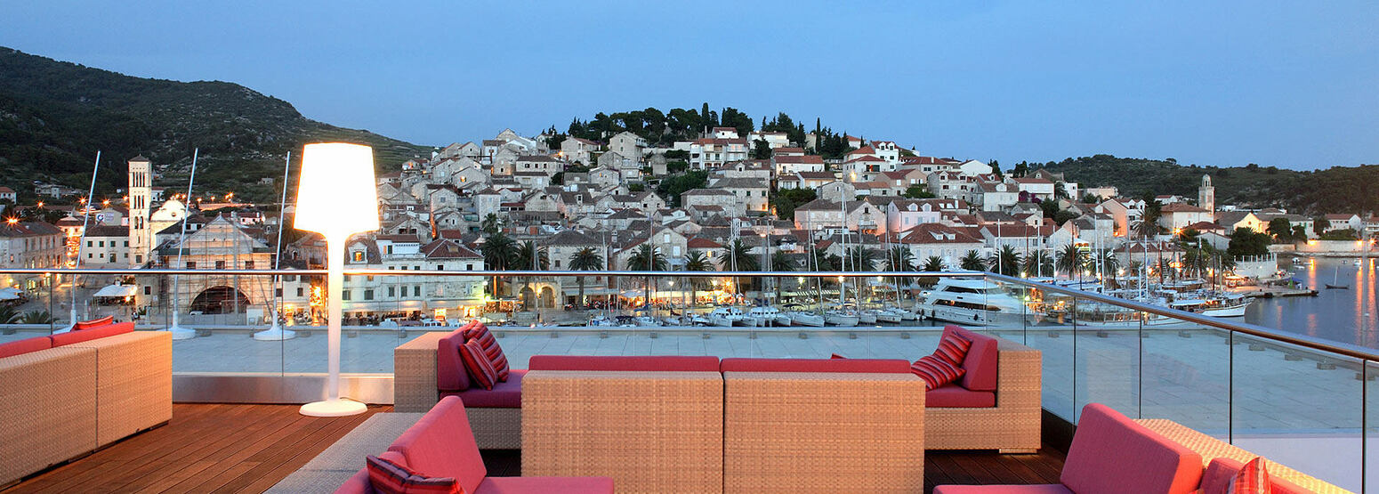 VIP terrace at Adriana Hvar Spa Hotel Croatia