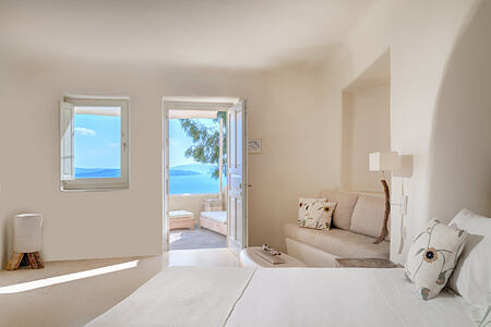 Vibrant Suite Living Area at Vedema Santorini Greece