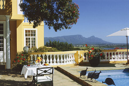 View of Table Mountain at Colona Castle Cape Town South Africa