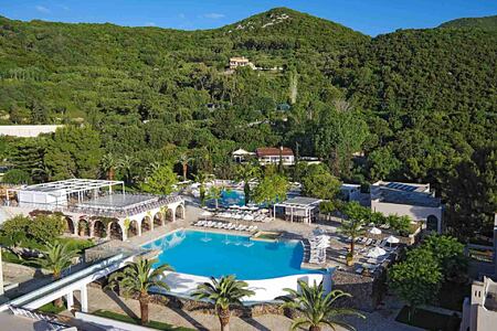 View over general pools at Marbella Corfu Greece