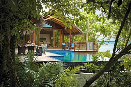 Villa and private pool at Shangri la Villingili Maldives