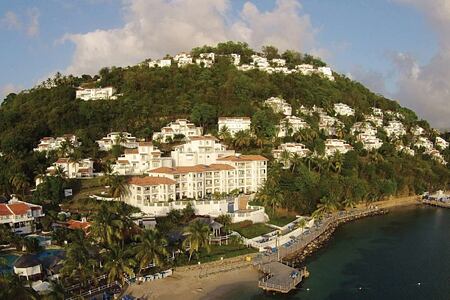 aerial view at Windjammer Landing St Lucia