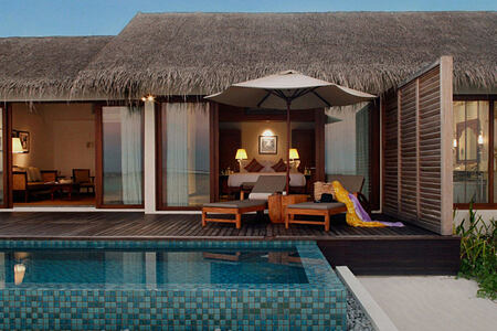 Beach pool villa at The Residence Maldives