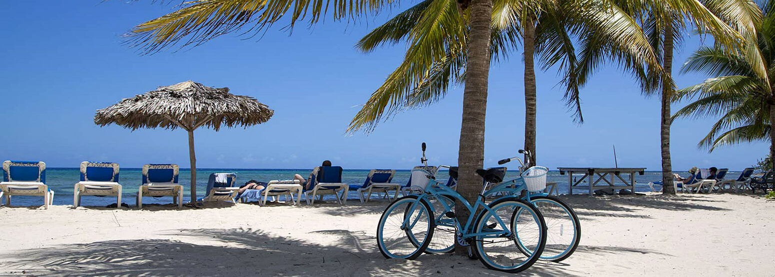 Bikes on the beach at Half Moon Jamaica