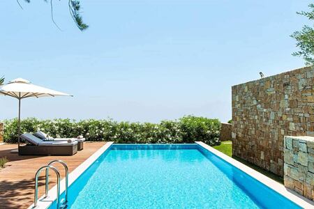 Private pool bungalow suite at Ikos Olivia Greece