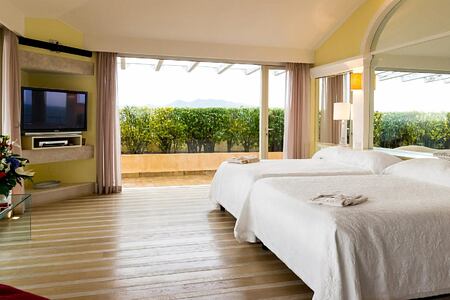 Reale Suite Master bedroom at Forte Village Hotel Castello Sardinia Italy