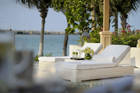 Relaxing by the beach at One and Only The Palm Dubai