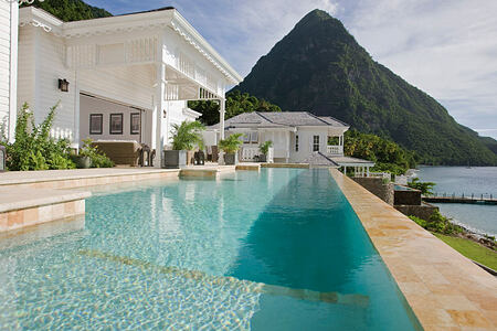 Residence pool at Sugar Beach St Lucia