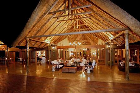 The Lodge at night at Karkloof Safari Spa KZN South Africa