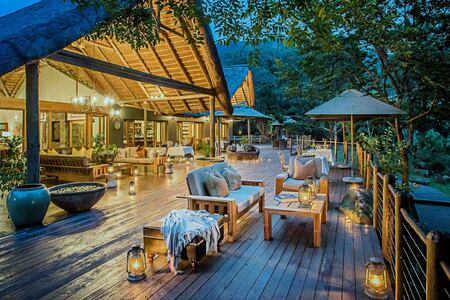 The Lodge deck at Karkloof Safari Spa KZN South Africa