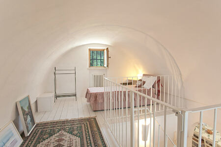 Upstair bedroom at Trulli Volpe Italy