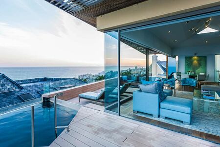 Bantry Bay terrace and view of pool