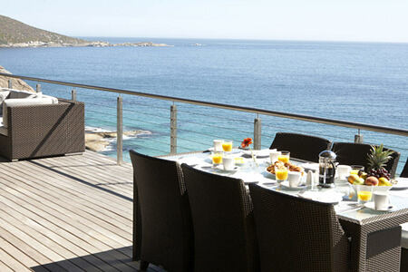 Llandudno Beach Villa breakfast on main deck