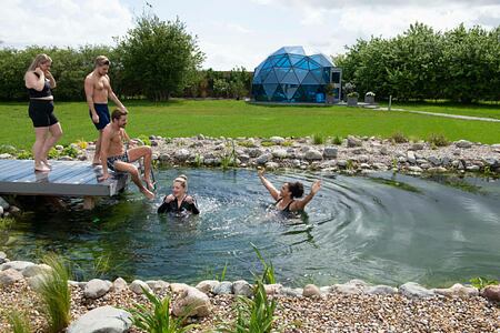 Outdoor swimming at The Glass House UK