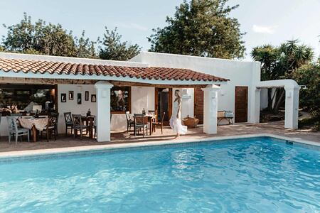 Can Vistabella Ibiza poolside terrace