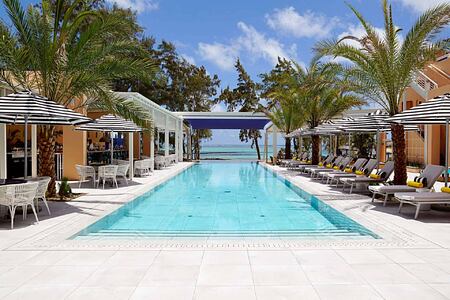 Pool area with sea-view at Salt of Palmar-Mauritius