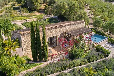 Aerial view of a villa at Finca Serena Mallorca