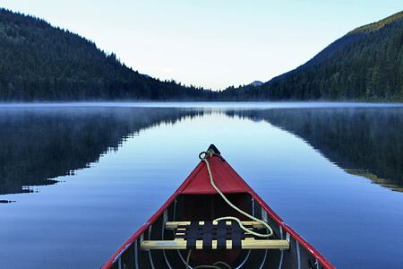 Canoe at Alpine Meadows Clearwater Canada