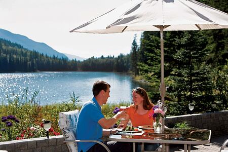 Dining by the lake at Alpine Meadows Clearwater Canada