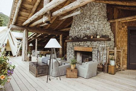 Outdoor Lounge at Clayoquot Wilderness Lodge Canada