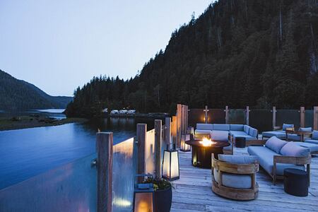 Rooftop Lounge at Clayoquot Wilderness Lodge Canada