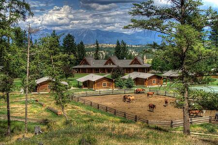 Wide view of Three Bars Ranch Canada