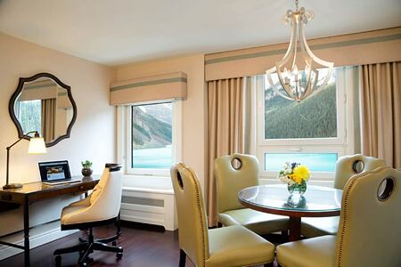 Belverde room at Fairmont Chateau Lake Louise Canada